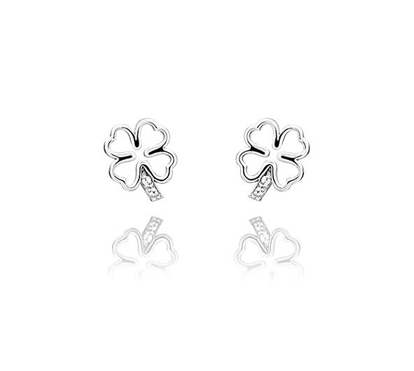 Stud earrings "four-leaf clover"